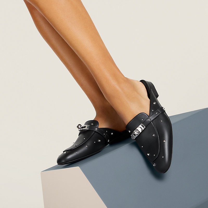 Oz mule - Black | Hermès Malaysia